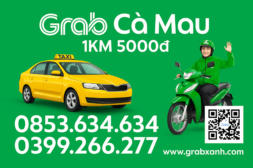 Grab Cà Mau gọi là có